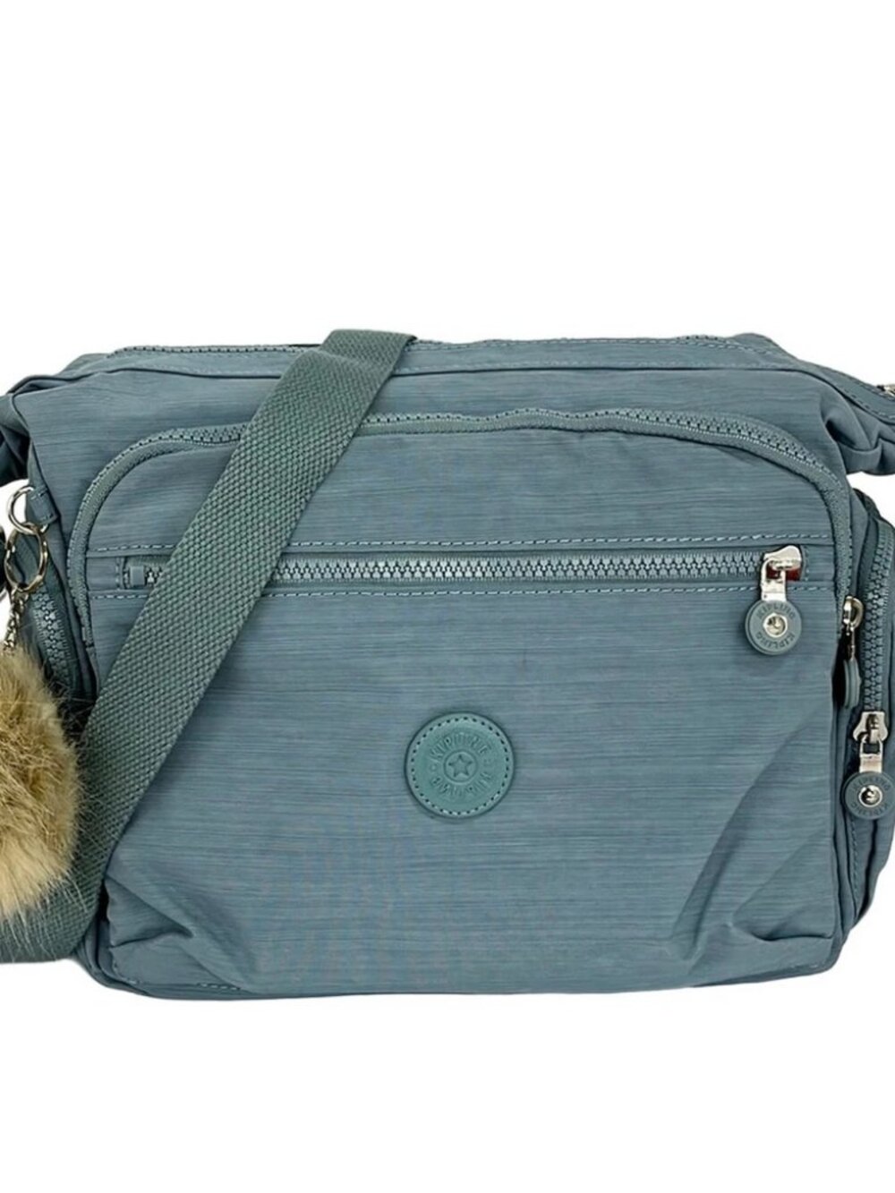 Kipling Light Green Nylon Shoulder Bag